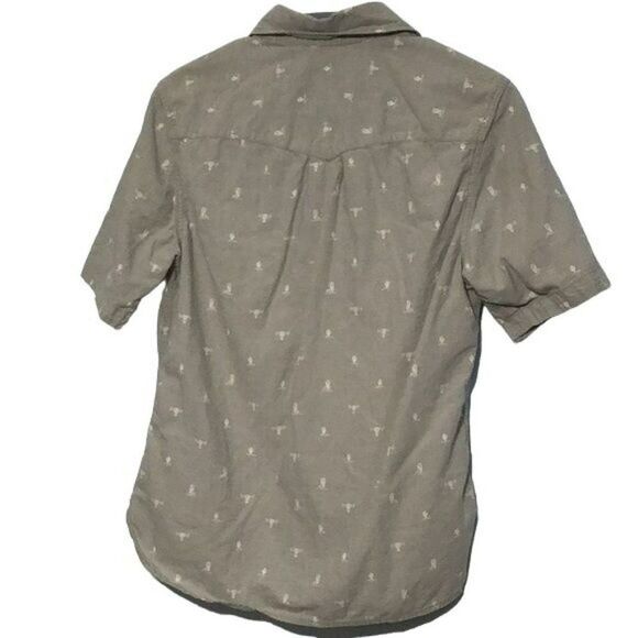 Mossimo Men's Gray Steer Skull Shirt Size S - Picture 6 of 7